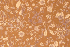 Japanese Fabric Corduroy Illustrated Garden - B - 50cm