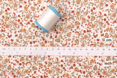 DEADSTOCK Japanese Fabric Pretty Fall Floral - orange - 50cm