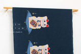 Shokunin Collection Hand-printed Japanese Fabric Panel Maneki Neko - 50cm