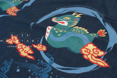 Shokunin Collection Hand-printed Japanese Fabric Panel Eto Dragon - 50cm