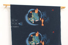 Shokunin Collection Hand-printed Japanese Fabric Panel Eto Dragon - 50cm