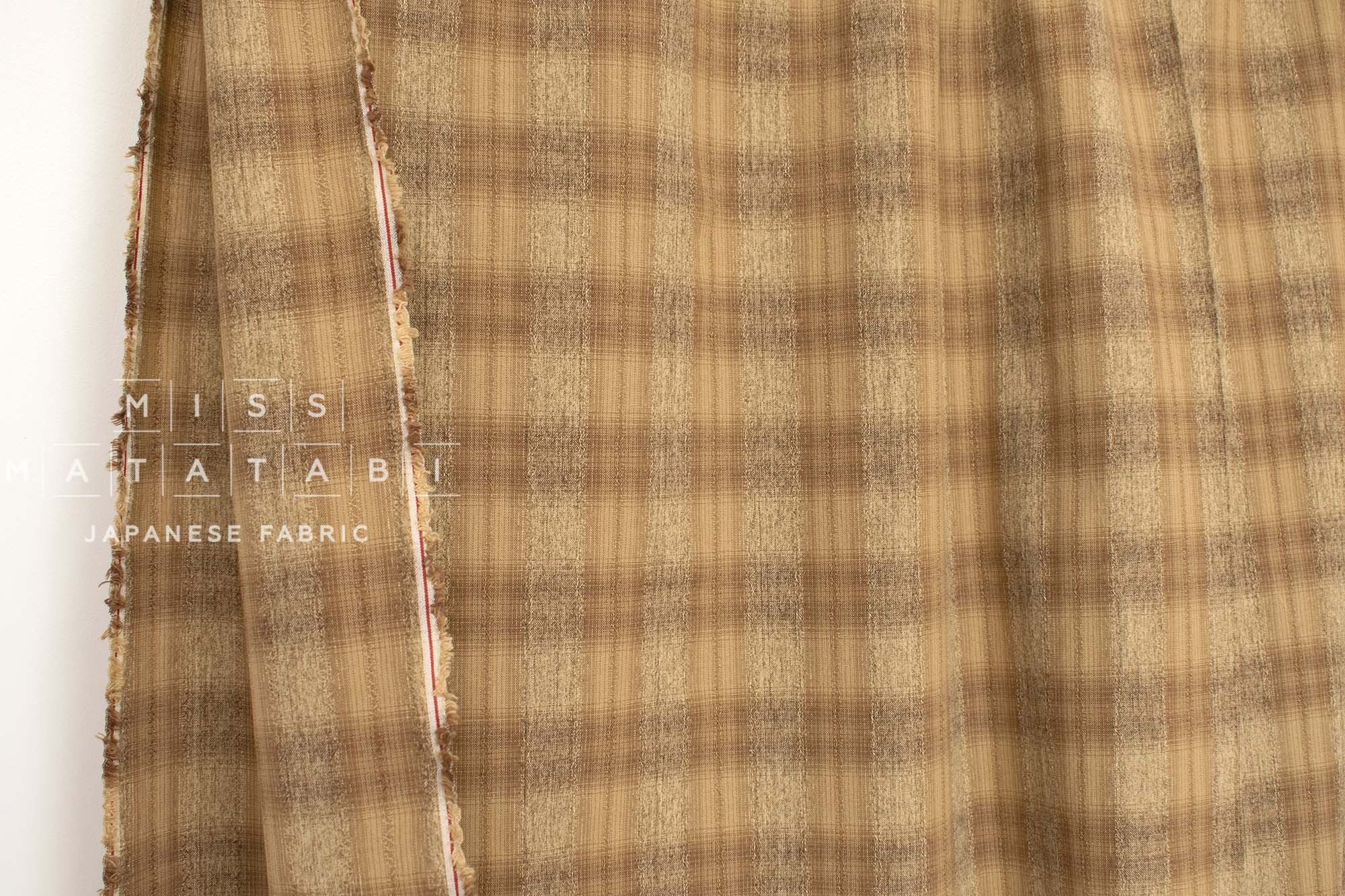 DEADSTOCK Japanese Fabric Yarn-Dyed Cotton Check - F - 50cm