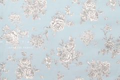DEADSTOCK Japanese Fabric Rosie's Floral - blue - 50cm