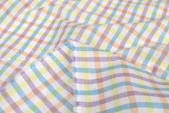 DEADSTOCK Japanese Fabric Dobby Gingham Pastel - 50cm