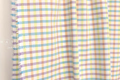 DEADSTOCK Japanese Fabric Dobby Gingham Pastel - 50cm