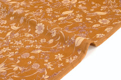 Japanese Fabric Corduroy Illustrated Garden - B - 50cm