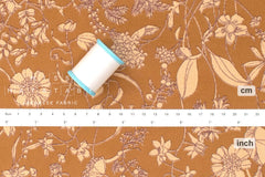 Japanese Fabric Corduroy Illustrated Garden - B - 50cm