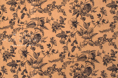 DEADSTOCK Japanese Fabric Corduroy - botanical - 50cm