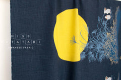 Shokunin Collection Hand-printed Japanese Fabric Panel Otsukimi, Night of the Harvest Moon - 50cm