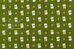 Japanese Fabric Traditional Series Maneki Neko - C - 50cm