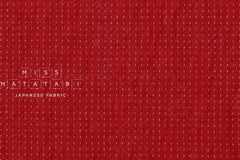 DEADSTOCK Japanese Fabric Shokunin Collection Yarn Dyed Little Sashiko Stitches - red - 50cm