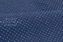 DEADSTOCK Japanese Fabric Shokunin Collection Yarn Dyed Little Sashiko Stitches - blue - 50cm