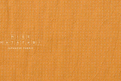DEADSTOCK Japanese Fabric Shokunin Collection Yarn Dyed Little Sashiko Stitches - mustard - 50cm