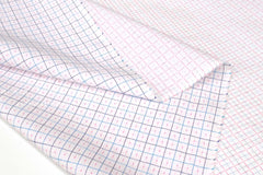 DEADSTOCK Japanese Fabric Dobby Check - blue - 50cm