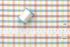 DEADSTOCK Japanese Fabric Dobby Gingham Pastel - 50cm