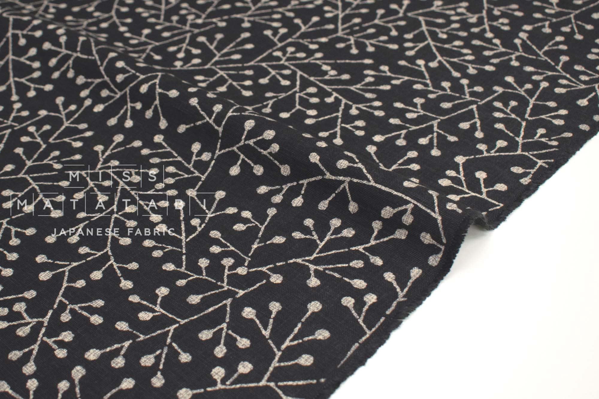 Shokunin Collection Hand-printed Japanese Fabric Seed Pods - 5E - 50cm