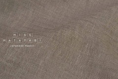 DEADSTOCK Japanese Fabric Washed Herringbone Linen Voile - C - 50cm