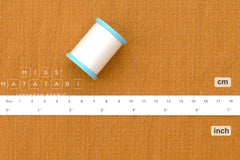 DEADSTOCK Japanese Fabric Shokunin Collection Yarn Dyed Little Sashiko Stitches - mustard - 50cm