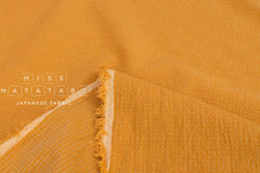DEADSTOCK Japanese Fabric Shokunin Collection Yarn Dyed Little Sashiko Stitches - mustard - 50cm