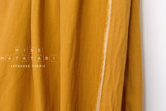 DEADSTOCK Japanese Fabric Shokunin Collection Yarn Dyed Little Sashiko Stitches - mustard - 50cm