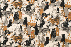 Japanese Fabric Cat Moo and his Friends - A - 50cm