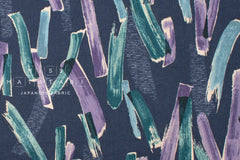 Japanese Fabric Brushstrokes Linen Blend - E - 50cm