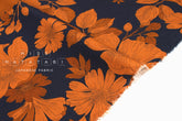 Japanese Fabric Henrietta - orange, navy - 50cm