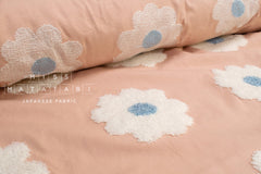 Japanese Fabric Punch Needling Style Floral Embroidery II - pink - 50cm