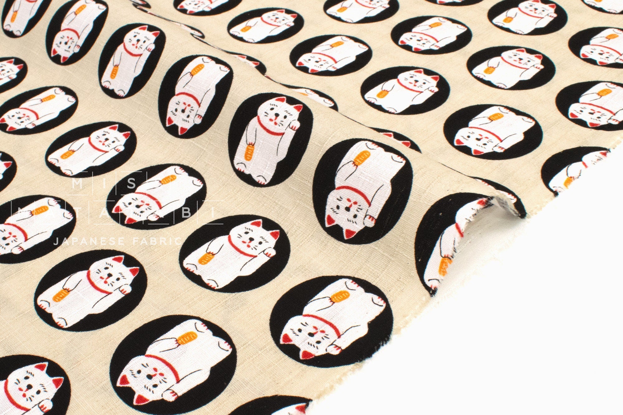 Japanese Fabric Maneki Neko - A - 50cm