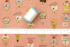 Japanese Fabric Icecream Cats - C - 50cm