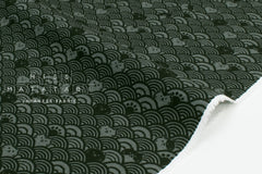 Japanese Fabric Cats in the Sea - grey, black - 50cm