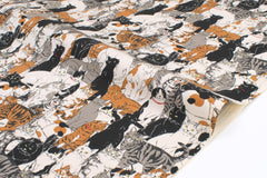 Japanese Fabric Cat Moo and his Friends - A - 50cm