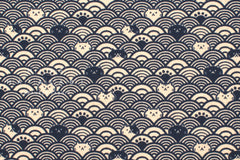 Japanese Fabric Cats in the Sea - C - 50cm