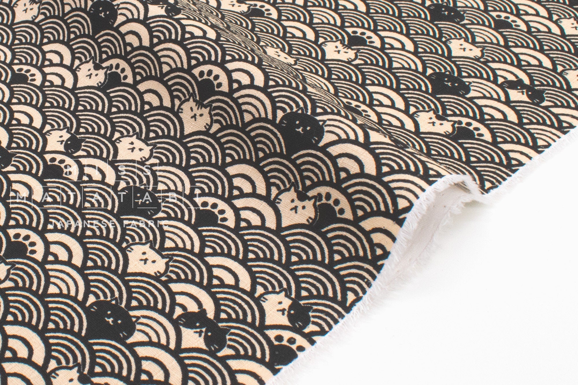 Japanese Fabric Cats in the Sea - D - 50cm