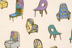Japanese Fabric All the Chairs - A - 50cm