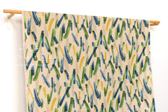Japanese Fabric Brushstrokes Linen Blend - A - 50cm