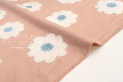 Japanese Fabric Punch Needling Style Floral Embroidery II - pink - 50cm