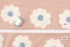 Japanese Fabric Punch Needling Style Floral Embroidery II - pink - 50cm