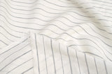DEADSTOCK Japanese Fabric 100% Linen Stripes - 4 - 50cm