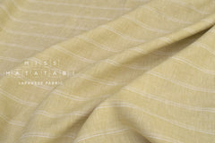DEADSTOCK Japanese Fabric 100% Linen Stripes - 3 - 50cm