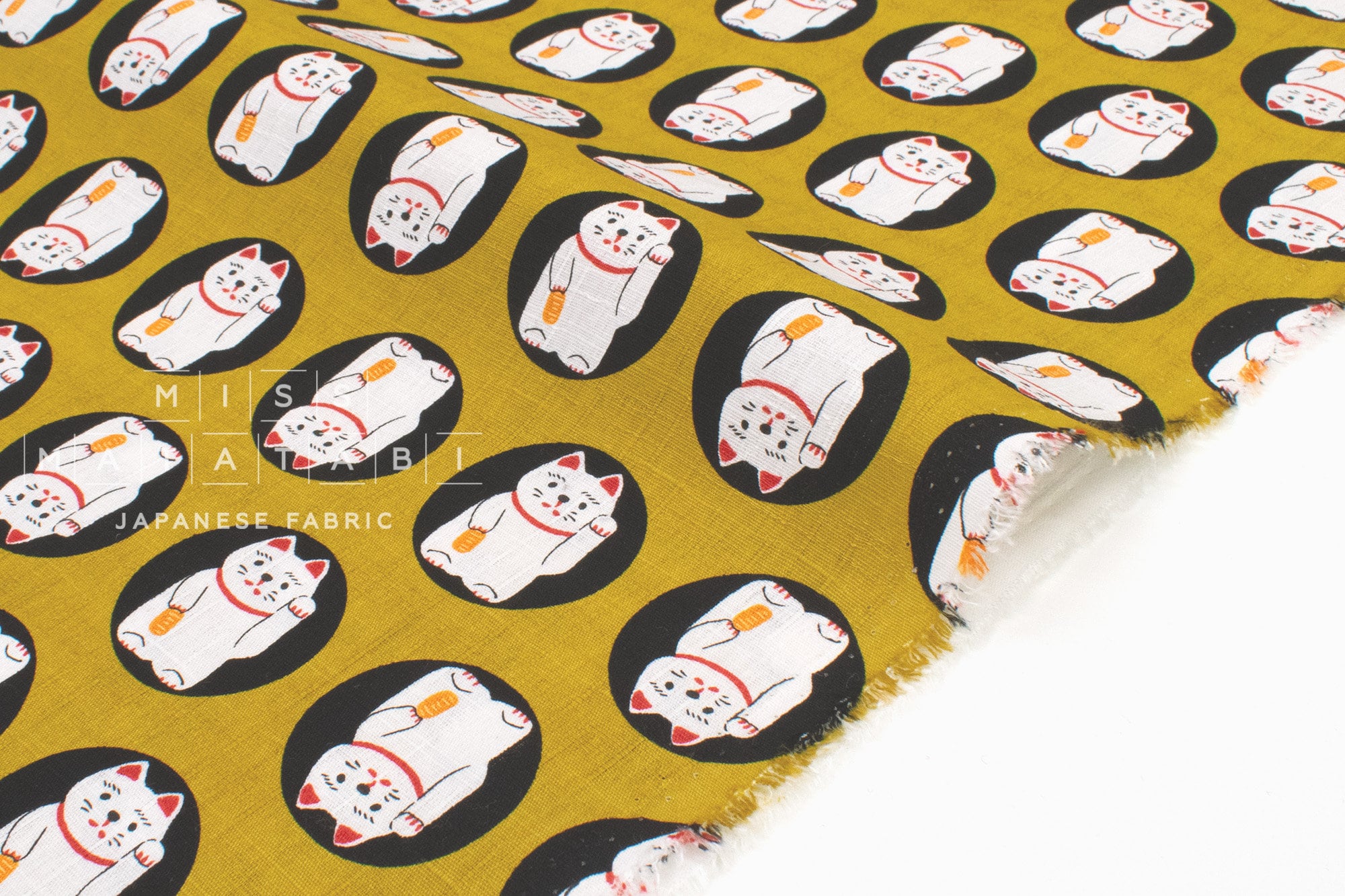 Japanese Fabric Maneki Neko - B - 50cm