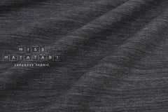 Japanese Fabric Shokunin Collection Washed Yarn-Dyed Rayon Linen Blend - black, charcoal - 50cm
