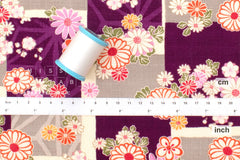 DEADSTOCK Japanese Fabric Wagara Windows - purple - 50cm