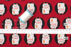 Japanese Fabric Maneki Neko - C - 50cm