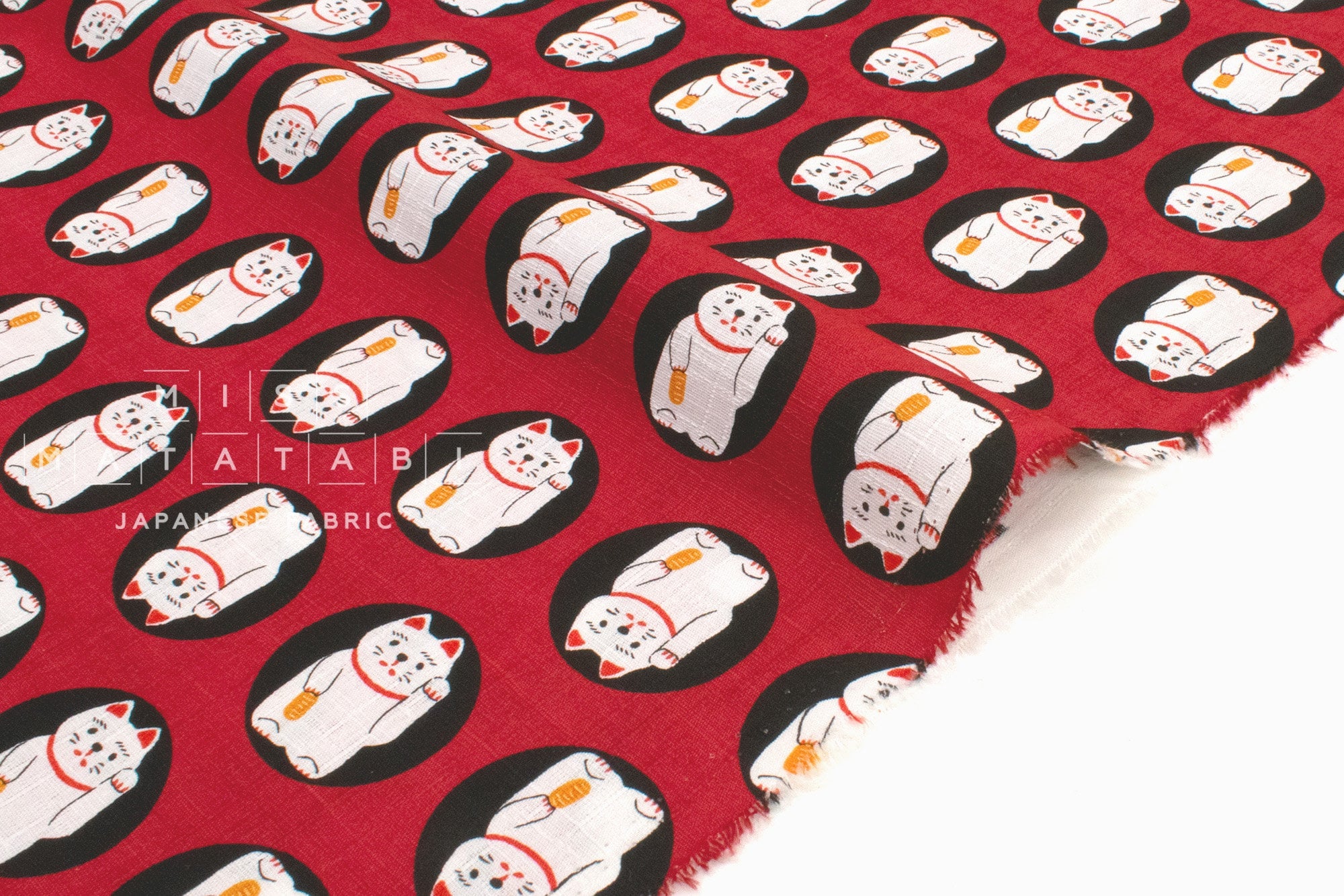 Japanese Fabric Maneki Neko - C - 50cm