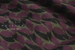 DEADSTOCK Japanese Fabric Winter Leaves Brushed Cotton - D - 50cm