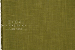 DEADSTOCK Japanese Fabric Slub Cotton - green - 50cm