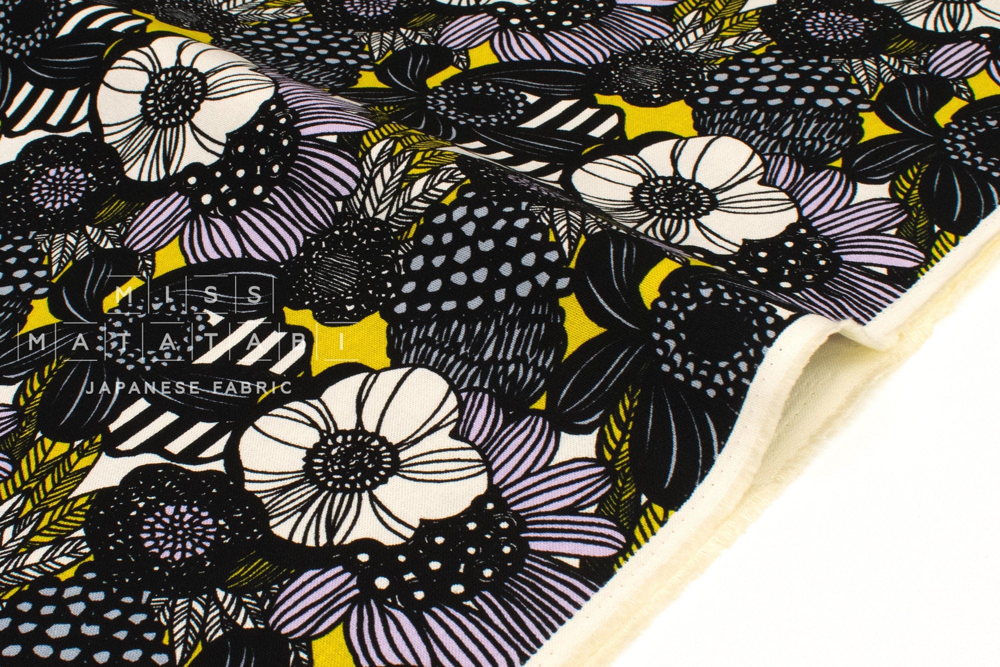 Japanese Fabric Wild Floral - D - 50cm