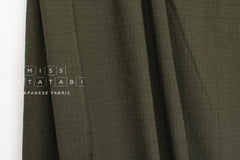 Japanese Fabric Momiji Tsumugi Washed Dobby - fukamidori - 50cm