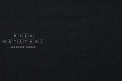 Japanese Fabric Momiji Tsumugi Washed Dobby - shikkoku - 50cm